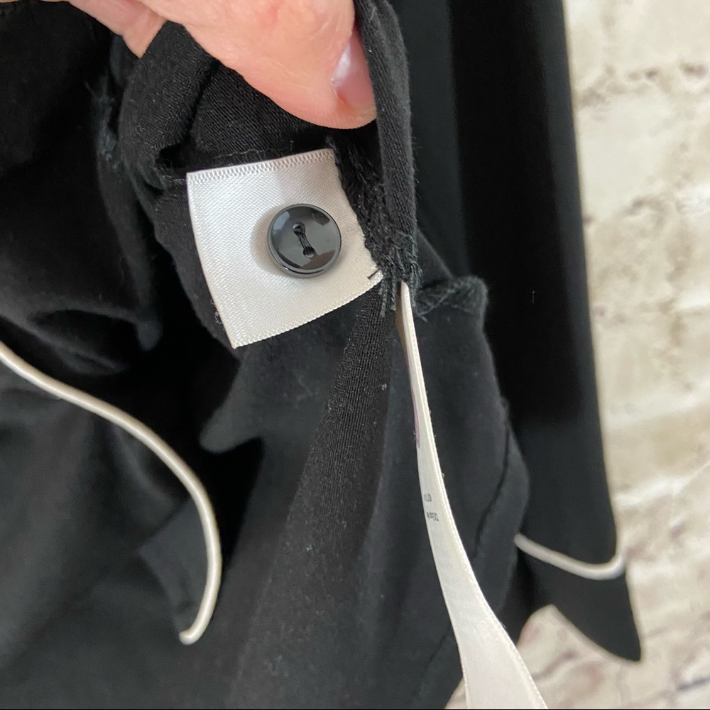 Cynthia Rowley black white lined button down large - Picture 3 of 9